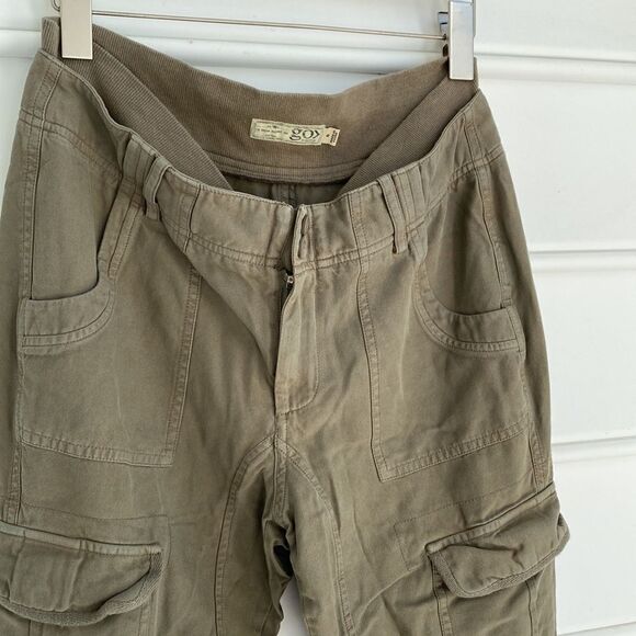 GoSilk Iconic Utility Cargo Ankle Zip Silk Blend Pant Military Green Size 6 - Picture 5 of 13